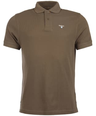 Men's Barbour Tartan Pique Polo Shirt - Dark Olive