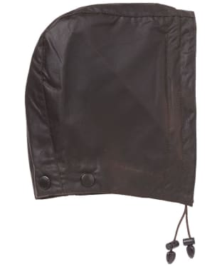 Barbour Waxed Cotton Hood (Tartan Lining) - Rustic