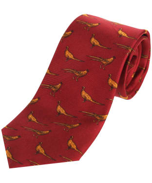 Men's Soprano Standing Pheasants Tie - Red
