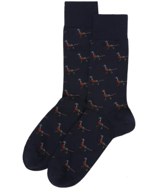 Men's Barbour Mavin Socks - Navy / Pheasant