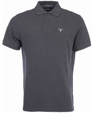 Men's Barbour Tartan Pique Polo Shirt - Slate Marl