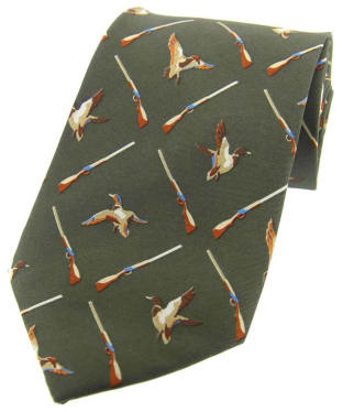 Men's Soprano Country Green Flying Ducks Tie - Country Green