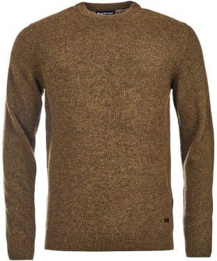 Men's Barbour Patch Crew Neck Lambswool Sweater - Willow Green