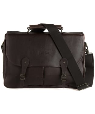 Barbour Leather Briefcase - Chocolate