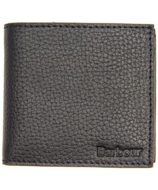Men's Barbour Grain Leather Wallet - Black
