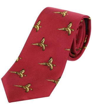 Men's Soprano Flying Pheasant Country Silk Tie - Red