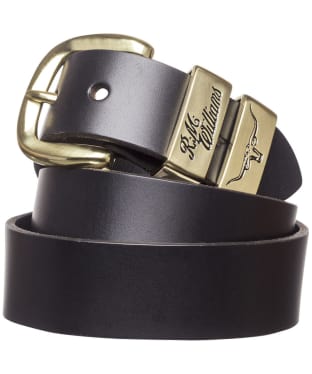 Men's R.M. Williams 1 1/2” 3 Piece Solid Hide Leather Belt - Black