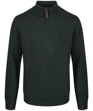 Men's Schoffel Lambswool ¼ Zip Sweater - Forest