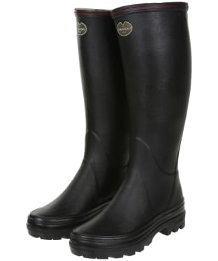 Women's Le Chameau Giverny Tall Wellington Boots - Black
