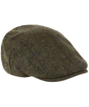 Heather Chapman British Tweed Flat Cap - Navy Overcheck