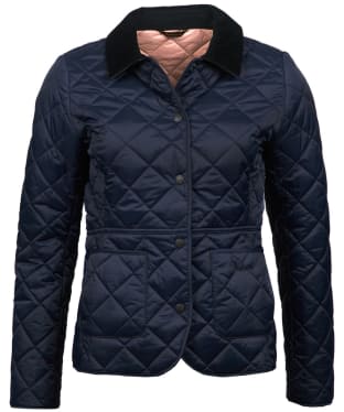 Women's Barbour Deveron Quilted Jacket - Navy / Pale Pink