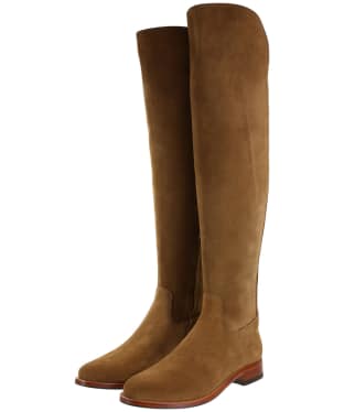 Women's Fairfax & Favor Flat Amira Suede Boots - Tan Suede