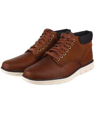 Men's Timberland Bradstreet Leather Chukka Boots - Red Brown Full Grain