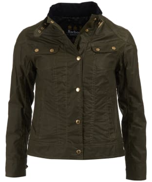 barbour international backmarker rustic wax jacket