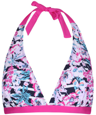 Women's Joules Coraline Halterneck Bikini Top - Pink / Navy