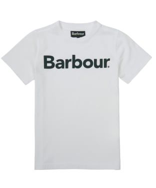 Boy's Barbour Logo Tee, 6-9yrs - White