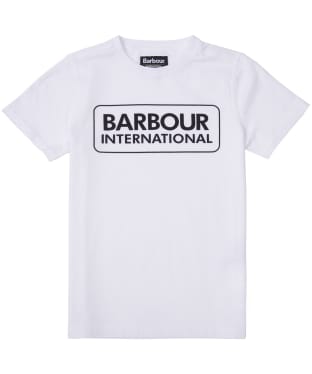 Boy's Barbour International Essential Large Logo Tee, 10-15yrs - White
