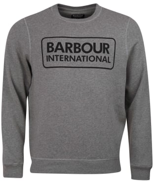 Men's Barbour International Large Logo Sweater - Anthracite Marl