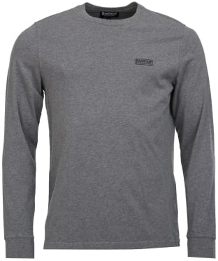 Men's Barbour International Long Sleeve Logo Tee - Anthracite Marl