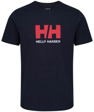 Men's Helly Hansen Logo Short Sleeved Cotton T-Shirt - Navy
