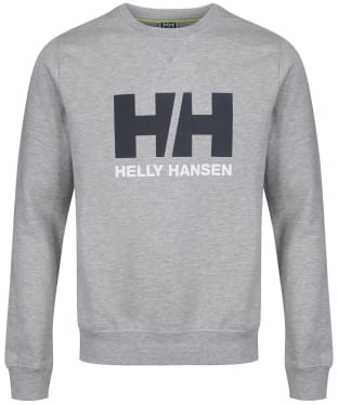 Men's Helly Hansen Logo Crew Sweater - Grey Melange