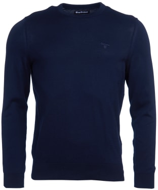 Men's Barbour Light Cotton Crew Neck Sweater - Navy