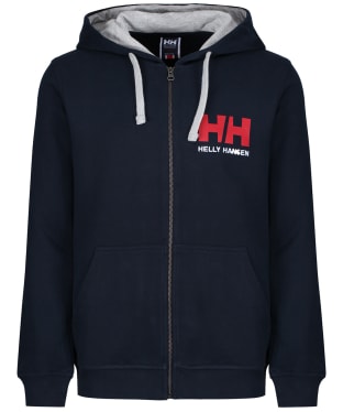 Men's Helly Hansen Logo Full Zip Organic Cotton Hoodie - Navy