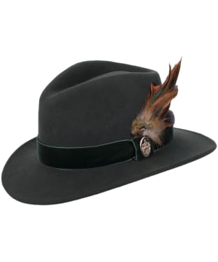 Women’s Hicks & Brown The Chelsworth Fedora - Bronze Luxe Feather - Olive
