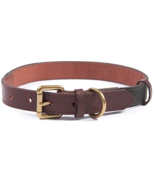 Barbour Wax Leather Dog Collar - Olive
