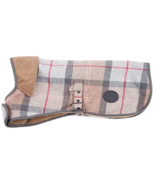 Barbour Wool Touch Dog Coat - Taupe / Pink Tartan