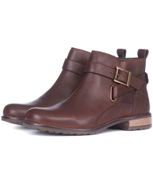 Women's Barbour Jane Leather Ankle Boots - Teak