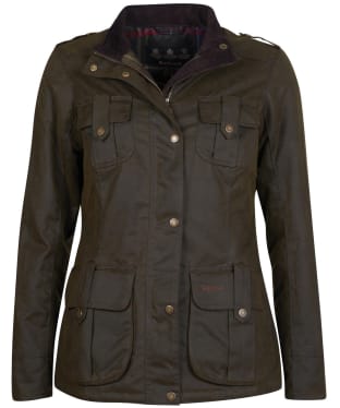 Women’s Barbour Winter Defence Waxed Jacket - Olive