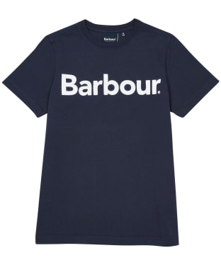 Boy's Barbour Logo Tee, 6-9yrs - New Navy