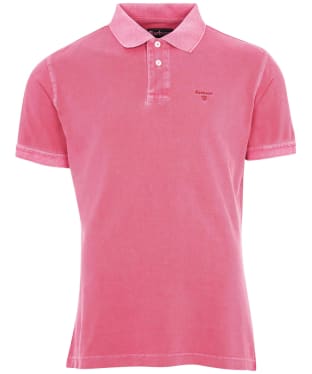Men's Barbour Washed Sports Polo Shirt - Fuchsia