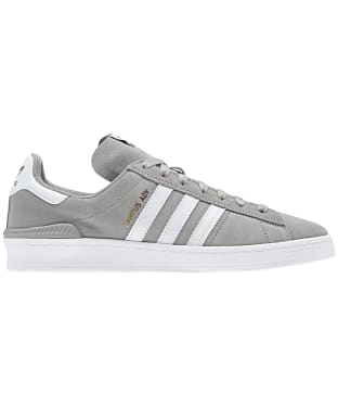 Men's Adidas Campus ADV Lace-Up Skate Shoes - Grey / White / White