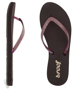 Women's Reef Stargazer Sassy EVA Footbed Flip Flops - Brown / Berry