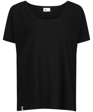 Women’s Tentree Ribbed Scoop Neck T-Shirt - Meteorite Black