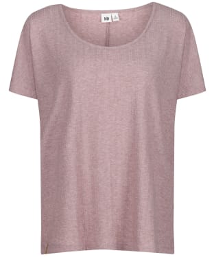 Women’s Tentree Ribbed Scoop Neck T-Shirt - Twilight Mauve Heather