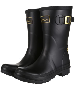 Women's Joules Molly Mid Height Wellies - Gold Etched Bee