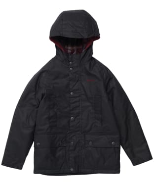 Boy’s Barbour Hooded Beaufort Wax Jacket - 10-15yrs - Navy