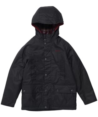 Boy’s Barbour Hooded Beaufort Wax Jacket - 6-9yrs - Navy