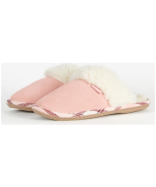 Women's Barbour Lydia Suede Mule Slippers - Pink Suede