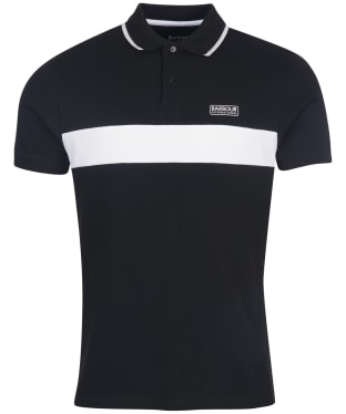 Men’s Barbour International Block Stripe Polo Shirt - New Black