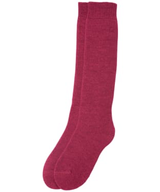 Women's Barbour Knee Length Wellington Socks - Raspberry