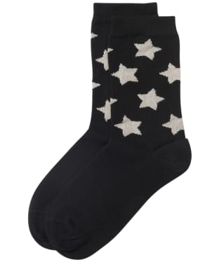 Women’s Barbour Sparkle Star Socks - Black