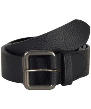 Men's Barbour Allaton Leather Belt - Black Pebble