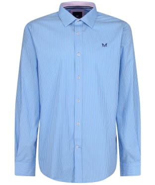Men’s Crew Clothing Classic Micro Stripe Shirt - Sky