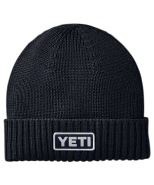 YETI Logo Wool Blend Knitted Beanie Hat - Navy