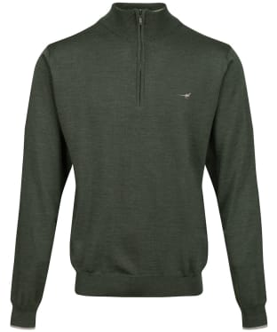 Men’s Laksen Norfolk ¼ Zip Sweater - Forest