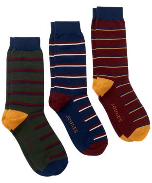 Men’s Joules Striking Socks – 3 pack - Multi Stripe